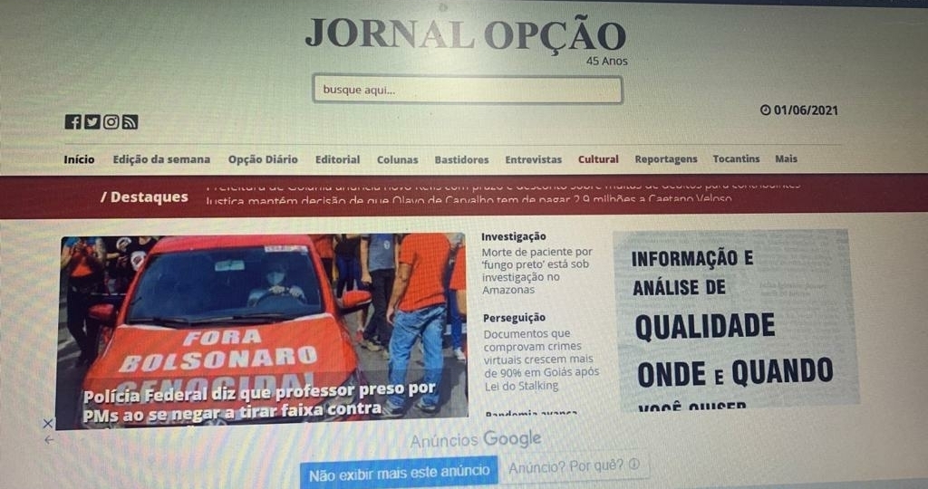 15 Sites Jornalísticos Mais Acessados De Goiás Em Abril O Popular